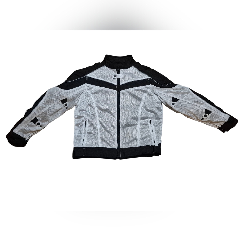 Bilt Black and White Mesh Motorcycle Jacket Women's XXL